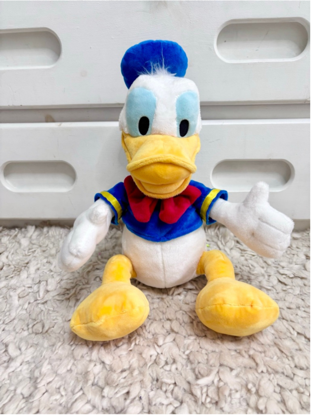 Disney Donald Duck Stuffed Animal One Size White Blue 15”